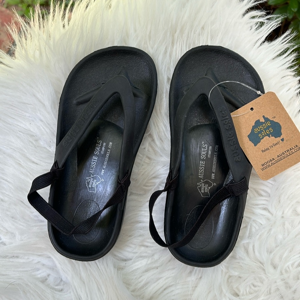 Aussie Soles Black Sandals